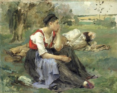 Contadini a riposo, 1877 da Jules Bastien Lepage